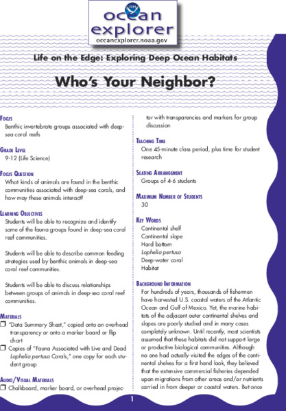 Who's Your Neighbor? Lesson Plan