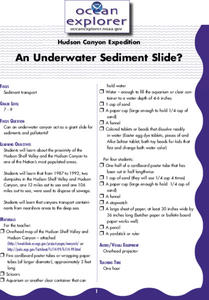 An Underwater Sediment Slide? Lesson Plan