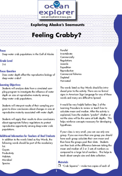 Feeling Crabby? Lesson Plan