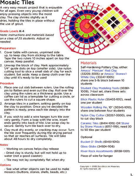 Mosaic Tiles Lesson Plan