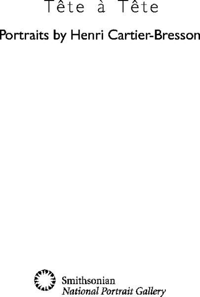 Tete a Tete: Portraits by Henri Cartier-Bresson Lesson Plan