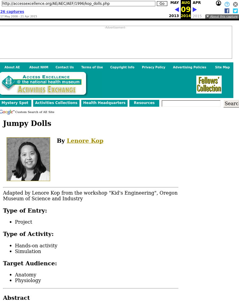 Jumpy Dolls Lesson Plan