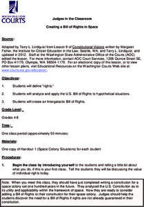 Creating A Bill Of Rights In Space Lesson Plan