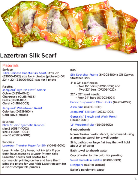 Lazertran Silk Scarf Lesson Plan