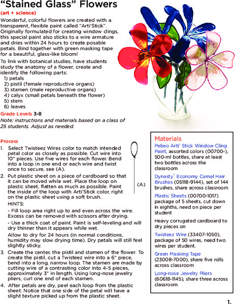 Stained Glass Flowers Lesson Plan