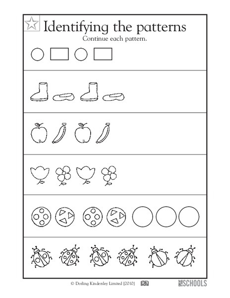 Identifying the Patterns Worksheet