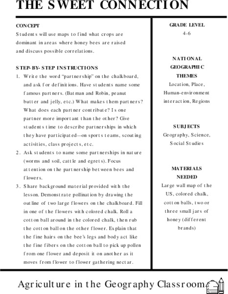 The Sweet Connection Lesson Plan