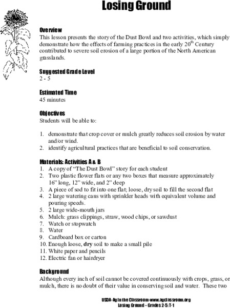 Losing Ground Lesson Plan