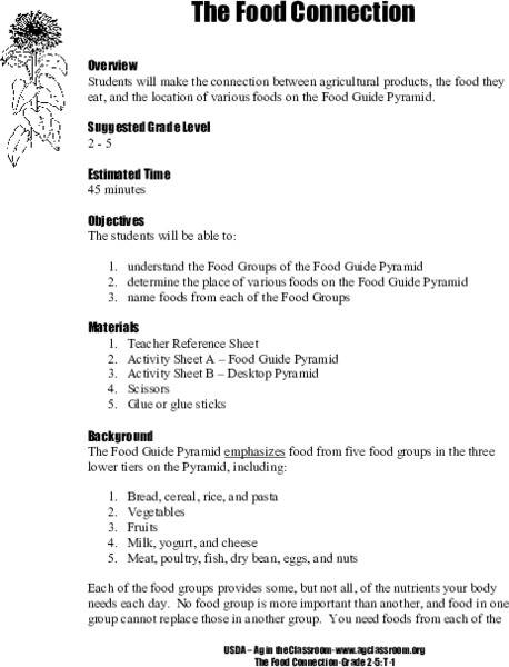 The Food Connection Lesson Plan