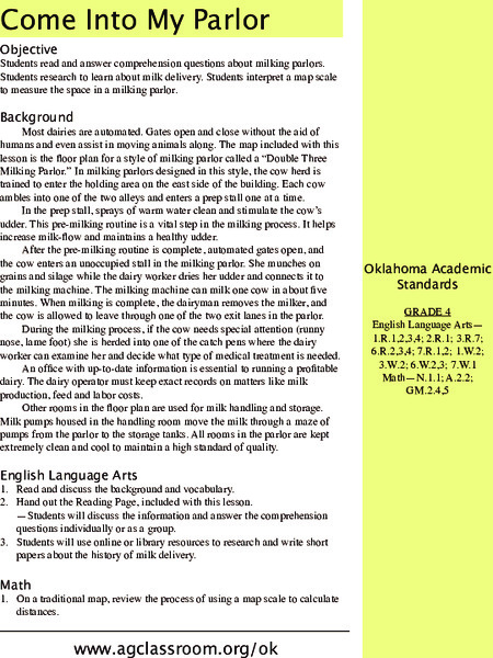 Come Into my Parlor Lesson Plan