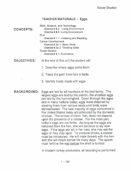 Eggs Lesson Plan