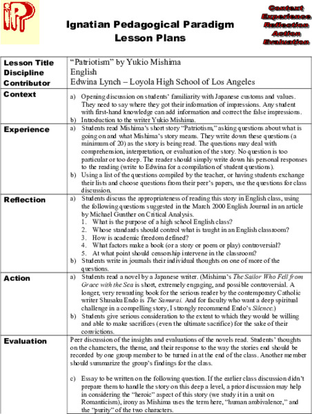 Patriotism Lesson Plan