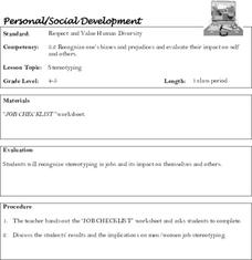 Stereotyping Lesson Plan