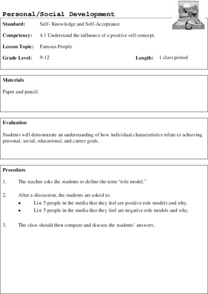 Famous People Lesson Plan