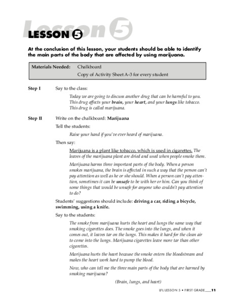Marijuana Lesson Plan