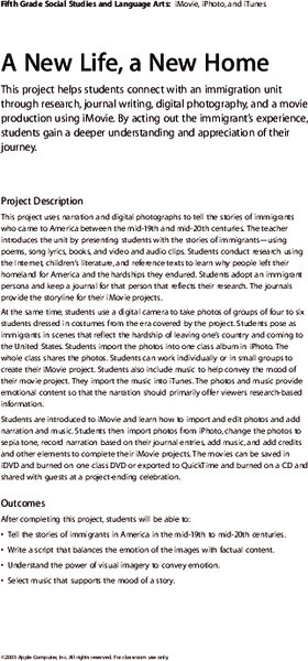 A New Life, A New Home Lesson Plan