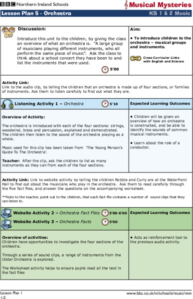 MUSICAL MYSTERIES Lesson Plan