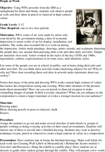 People at Work Lesson Plan