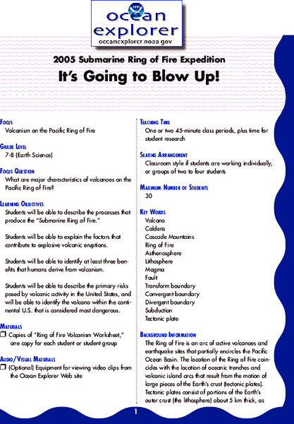 It's Going to Blow Up! Lesson Plan