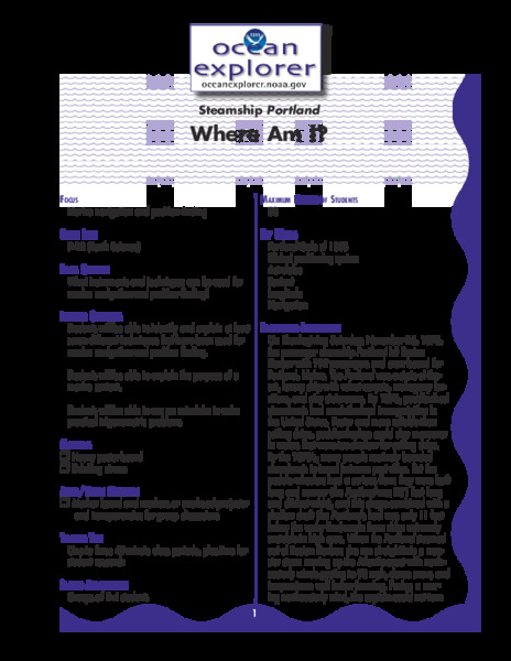 Where Am I? Lesson Plan