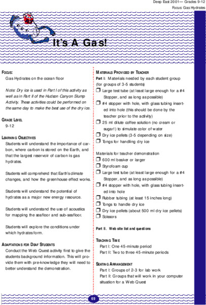 It's a Gas! Lesson Plan