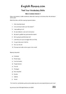 Idioms Worksheet