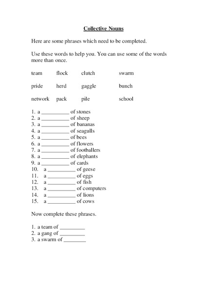 Idioms Worksheet
