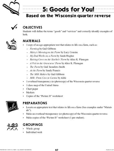 Goods for You! Lesson Plan