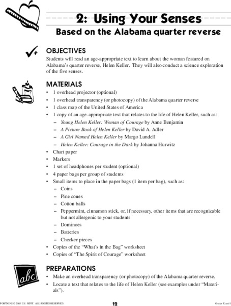 Using Your Senses Lesson Plan