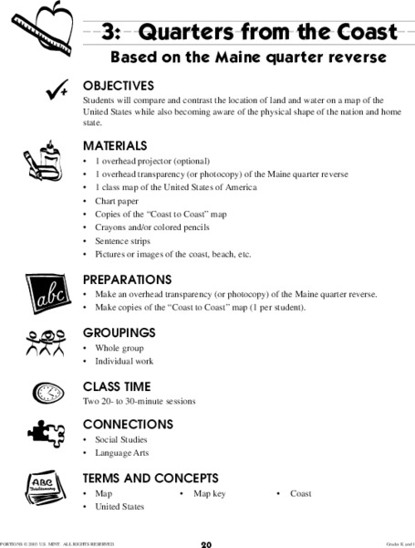 Quarters from the Coast Lesson Plan