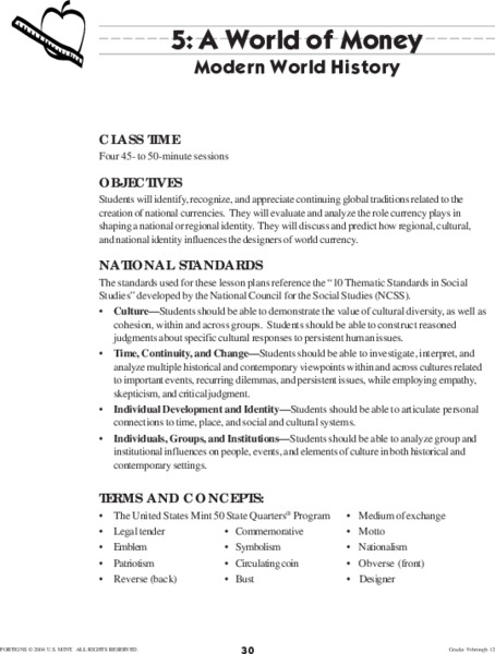 A World of Money Lesson Plan