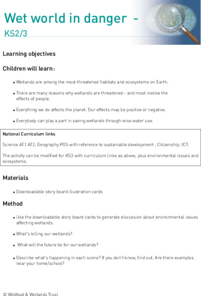 Wet World in Danger Lesson Plan