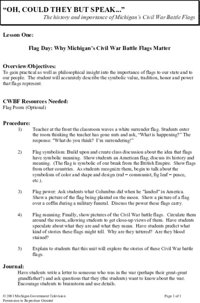 Flag Day Lesson Plan