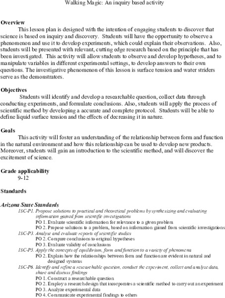 Walking Magic Lesson Plan