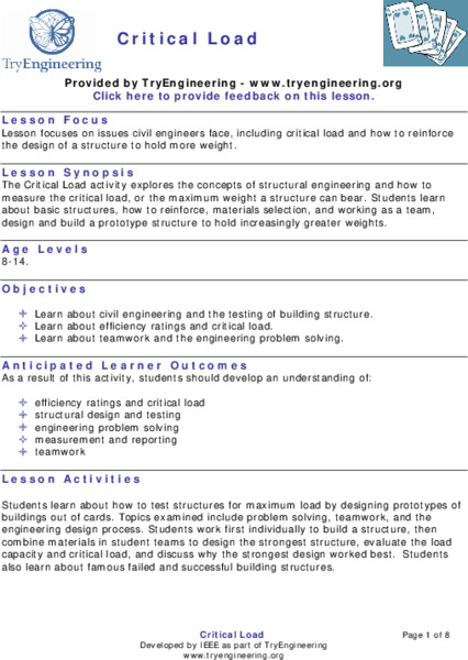 Critical Load Lesson Plan