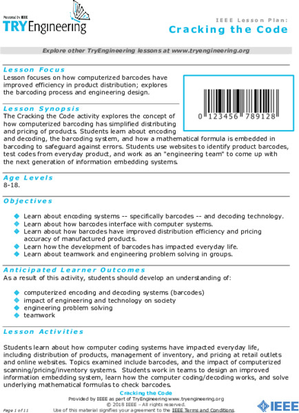 Cracking the Code Lesson Plan