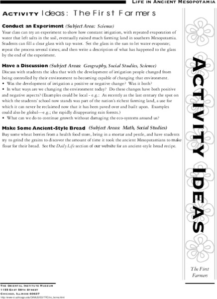 The First Farmers Lesson Plan