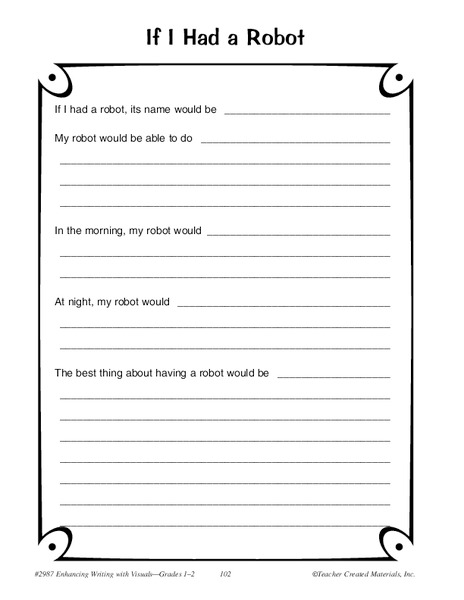 If I Had a Robot Worksheet