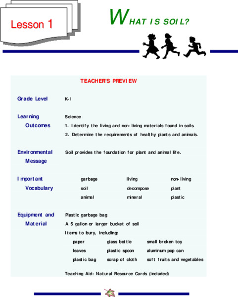 What is Soil? Lesson Plan