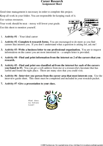Career Research Lesson Plan