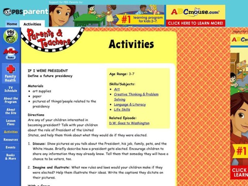 If I Were President Lesson Plan