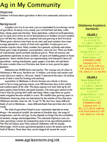 Agriculture Lesson Plan