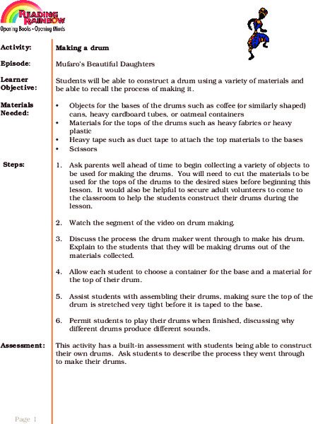 Making a Drum Lesson Plan