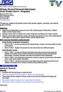 Geography Lesson Plan