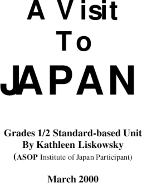 A Visit to Japan Lesson Plan