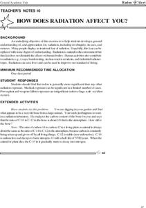 How Does Radiation Affect You? Lesson Plan