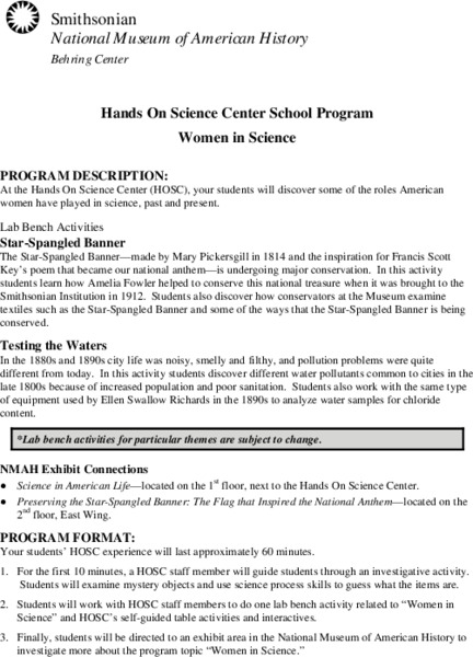 Women in Science Lesson Plan