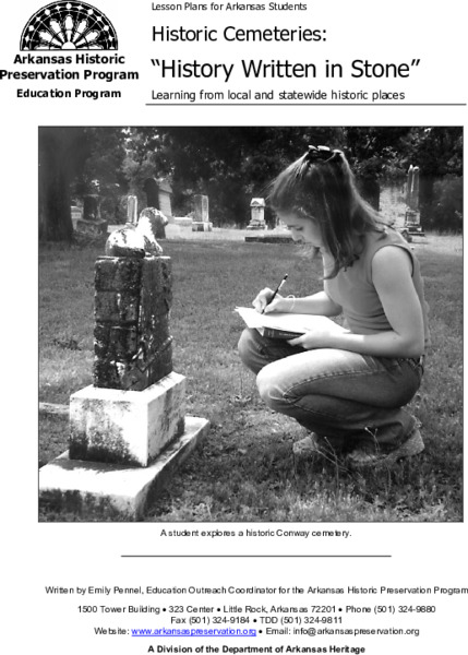 Historic Cemeteries: "History Written in Stone" Lesson Plan