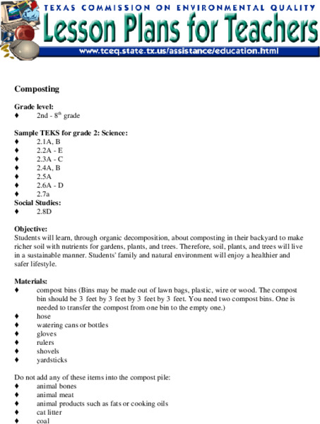 Composting Lesson Plan