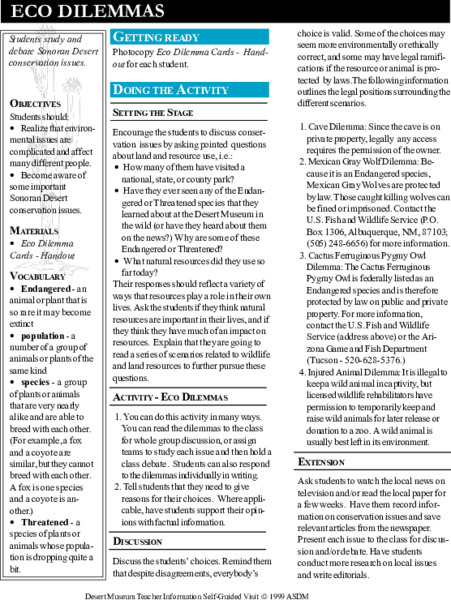 Sonoran Desert Lesson Plan